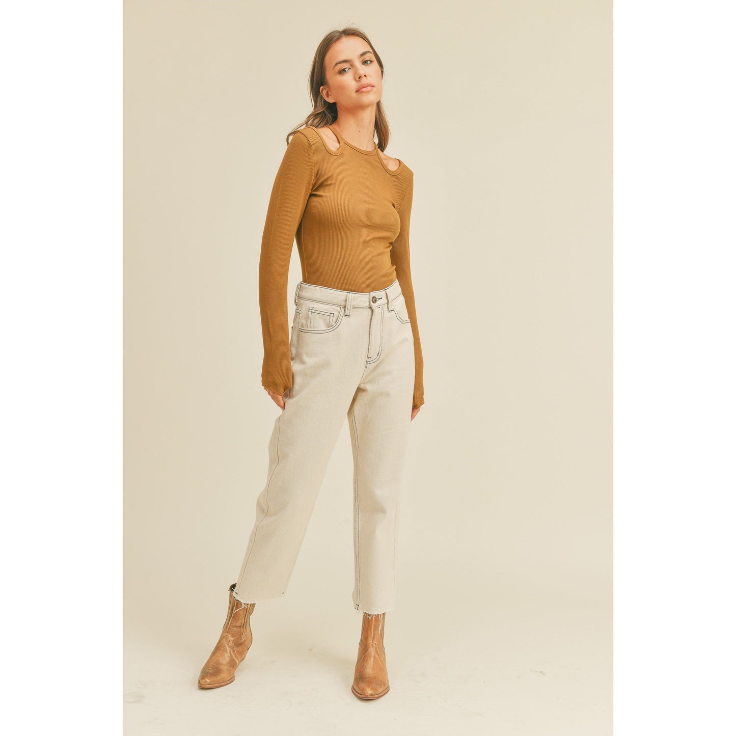 Toffee Cutout Top