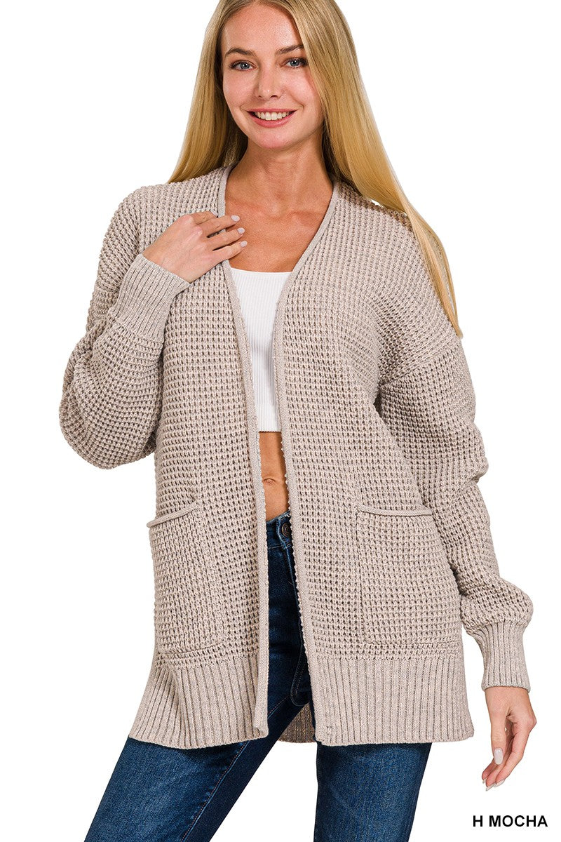 Low Gauge Waffle Cardigan