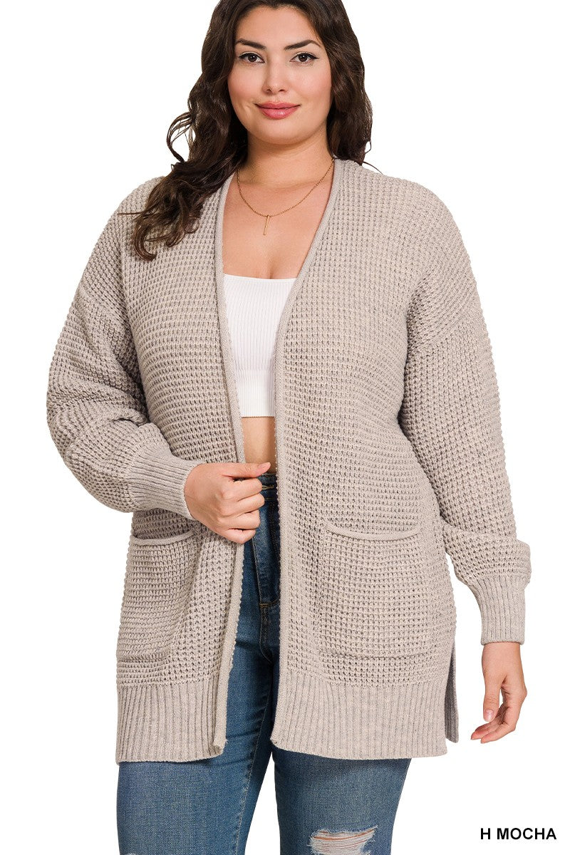 Low Gauge Waffle Cardigan