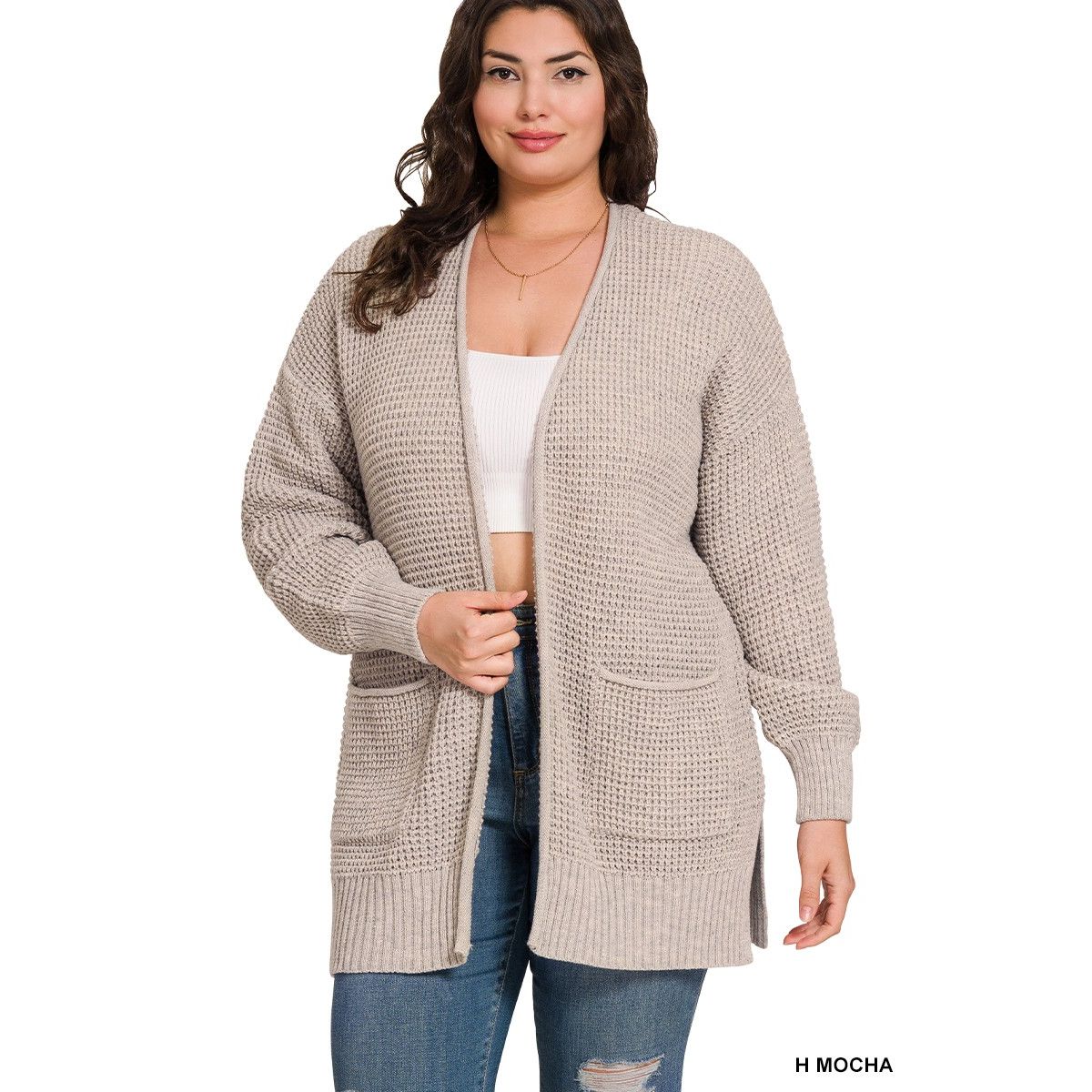 Low Gauge Waffle Cardigan