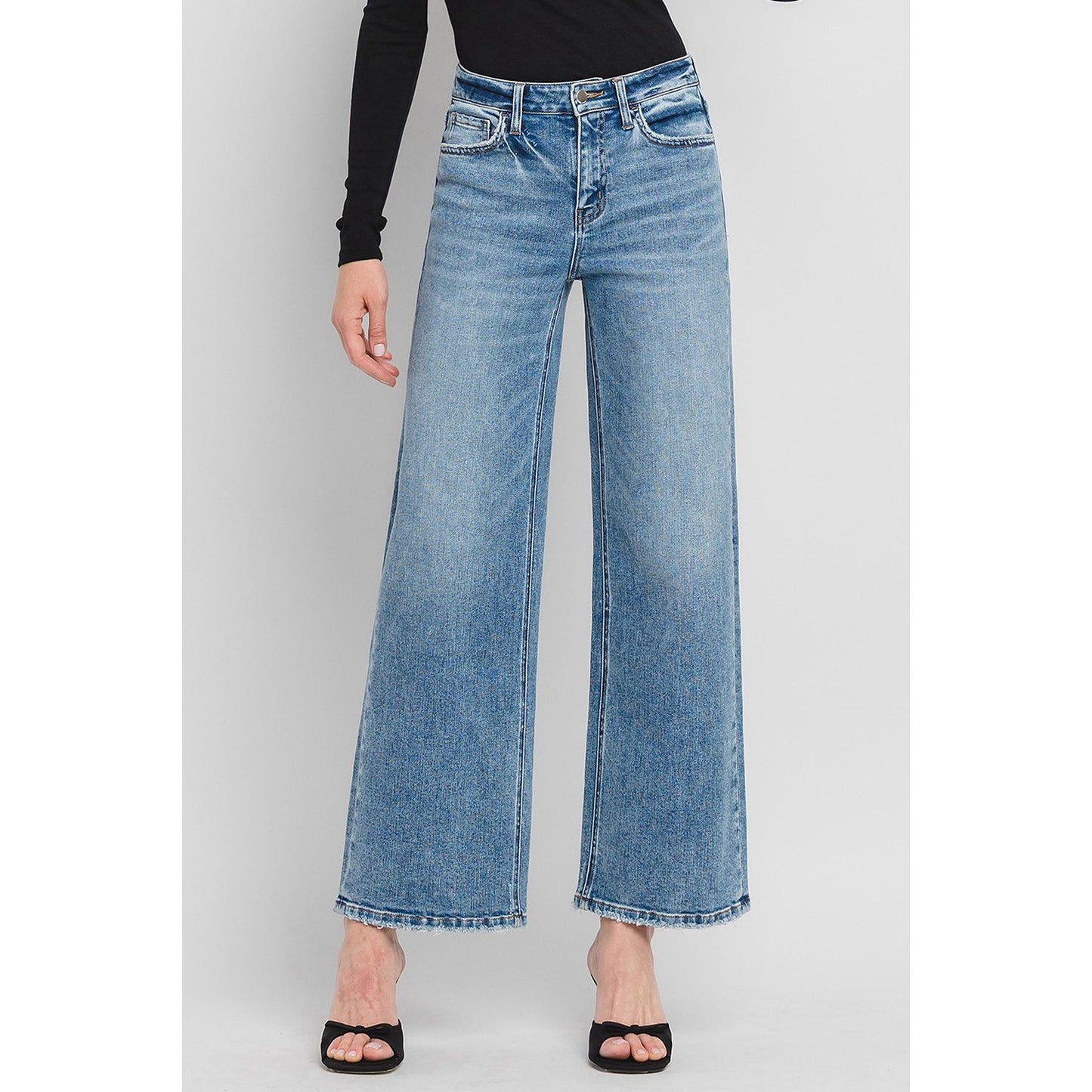 Flying Monkey High Rise Wide Leg Denim
