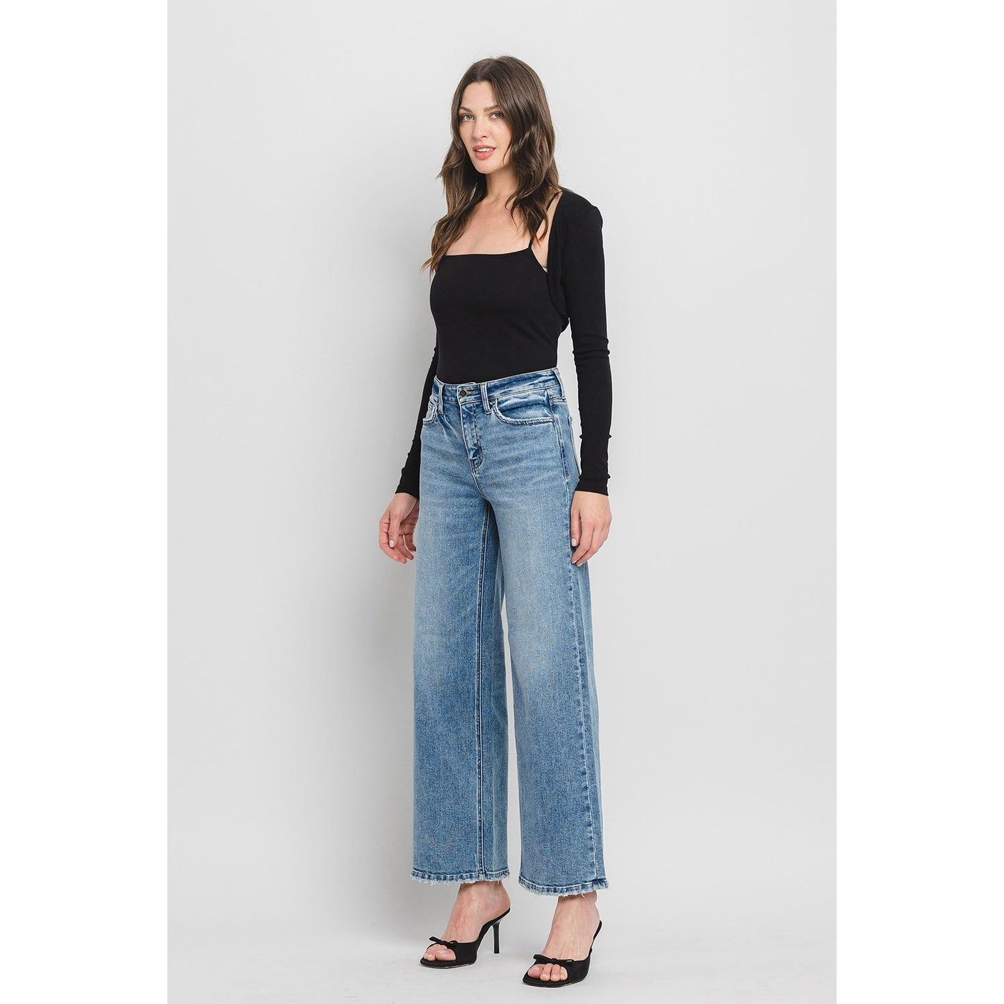 Flying Monkey High Rise Wide Leg Denim