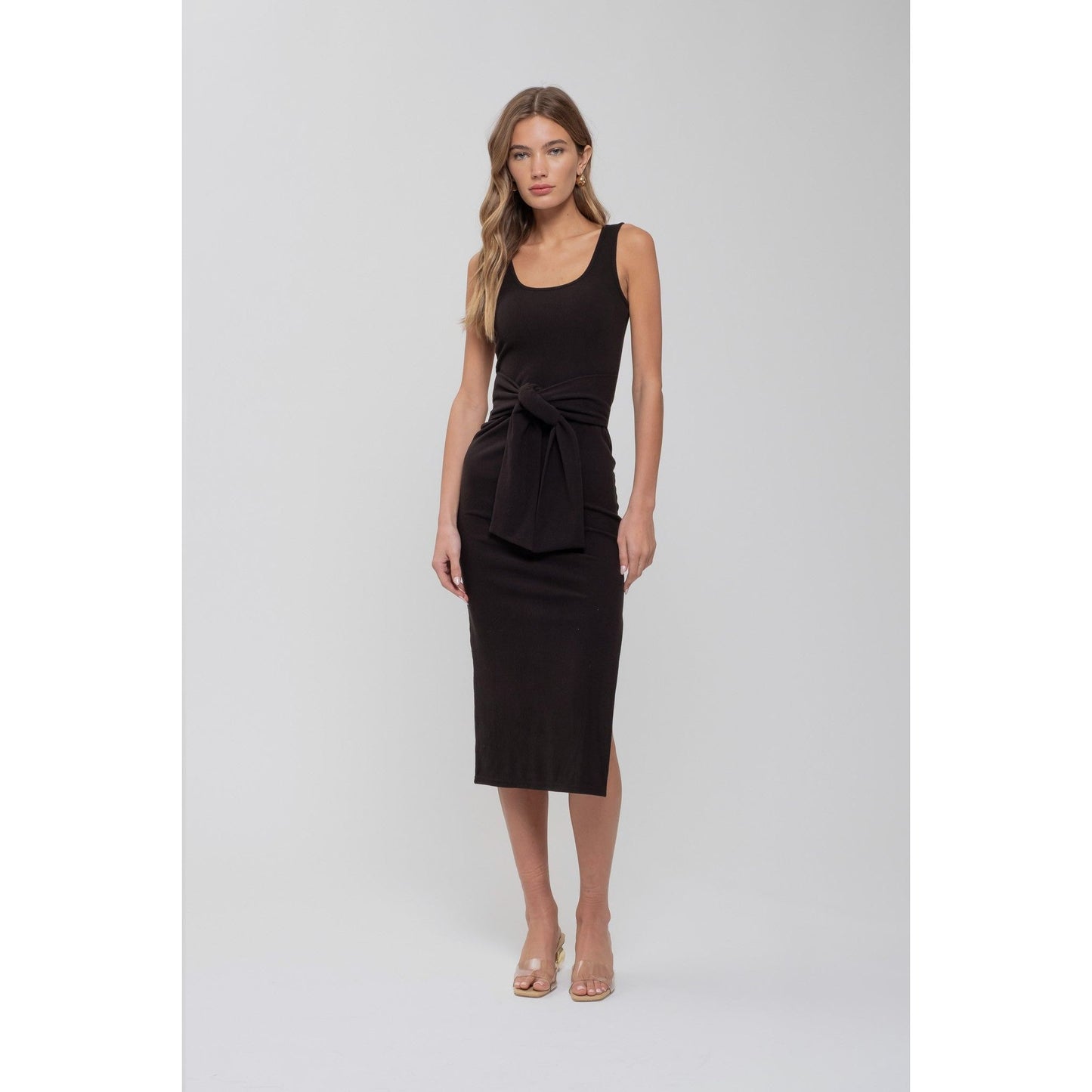 Front Tie Sweater Dress