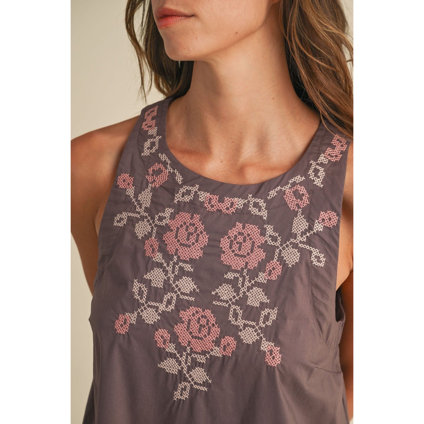 Rosewood Embroidered Mini