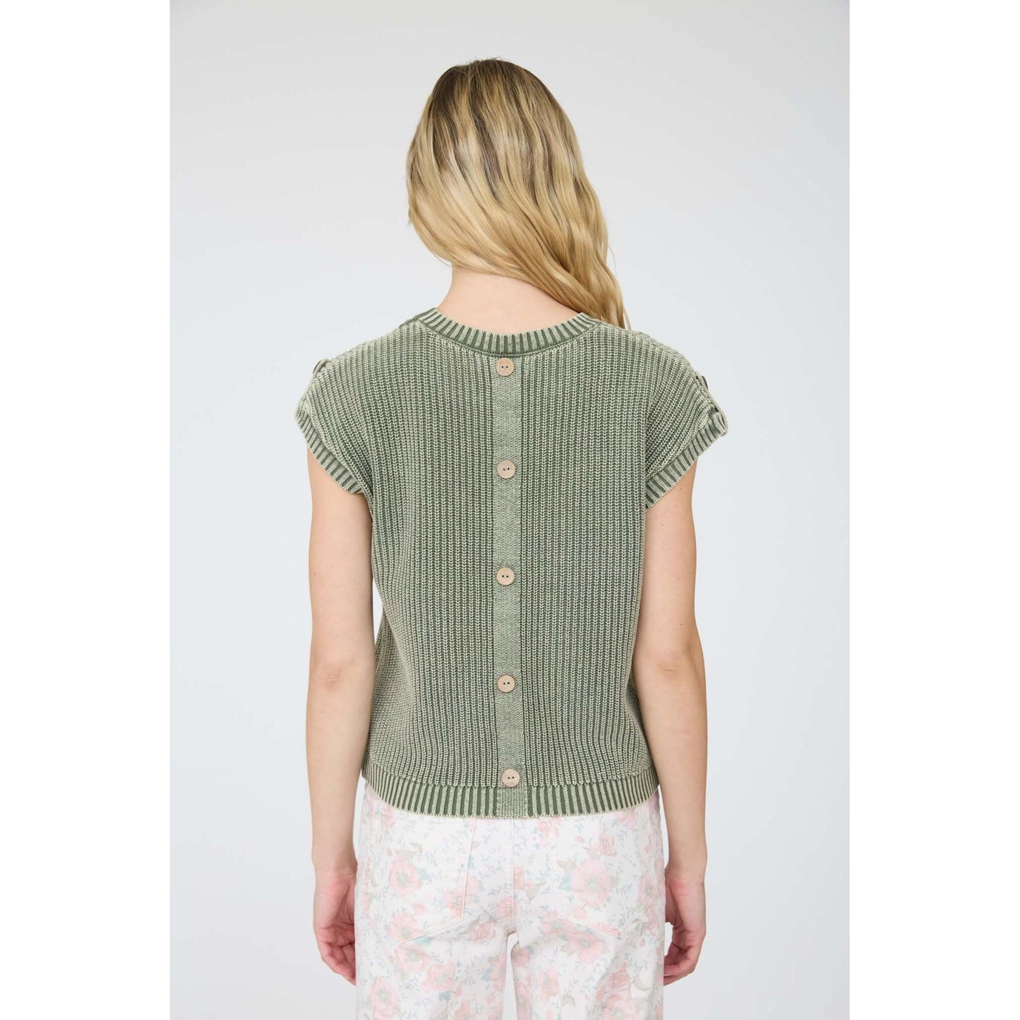 Olive Drift Knit Top