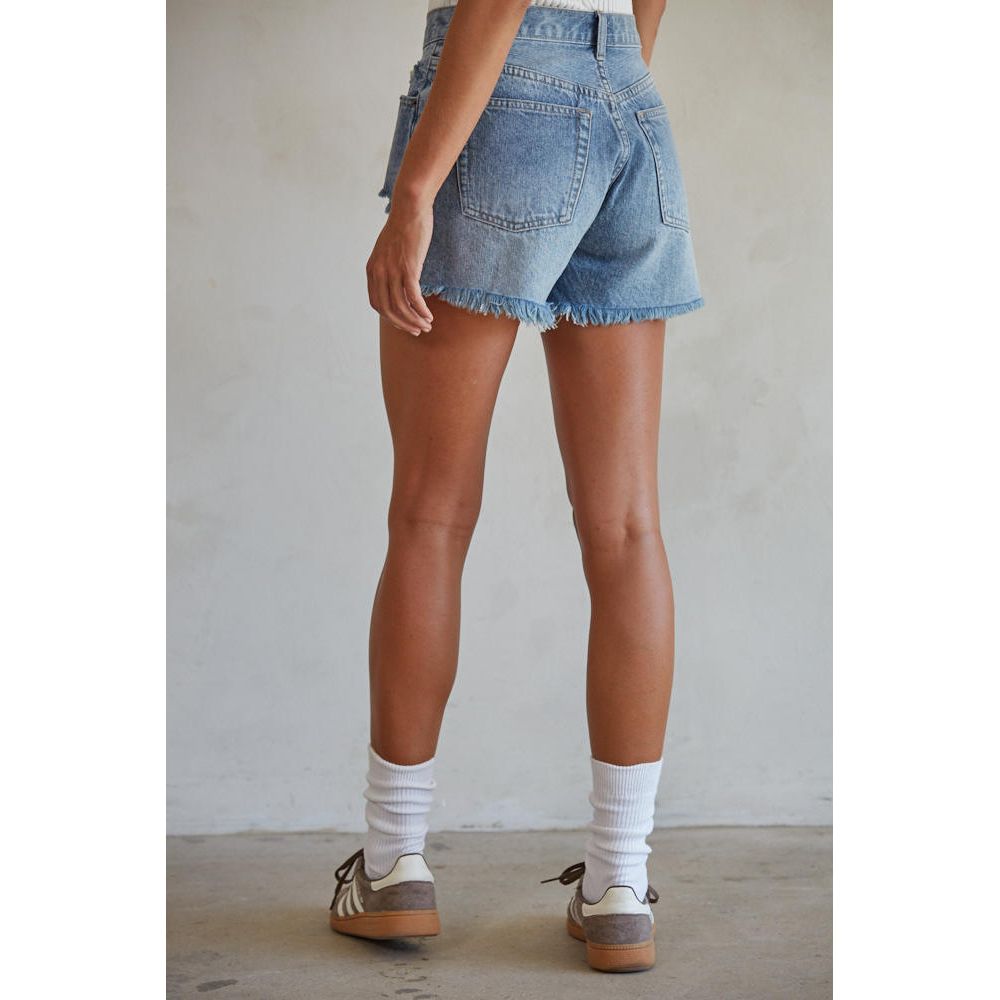 By Together Denim Shorts-Medium Wash