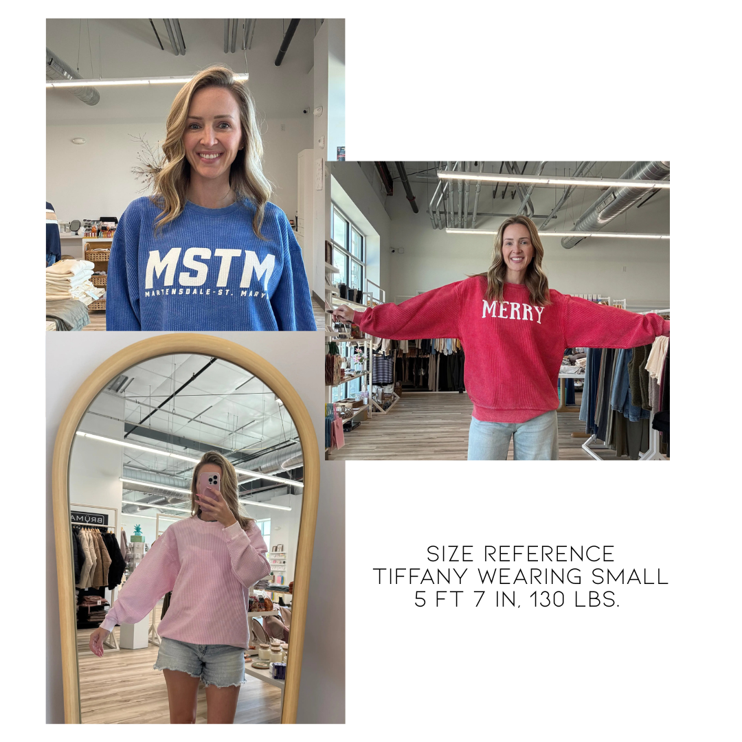 PREORDER Collegiate Corded Sweatshirts