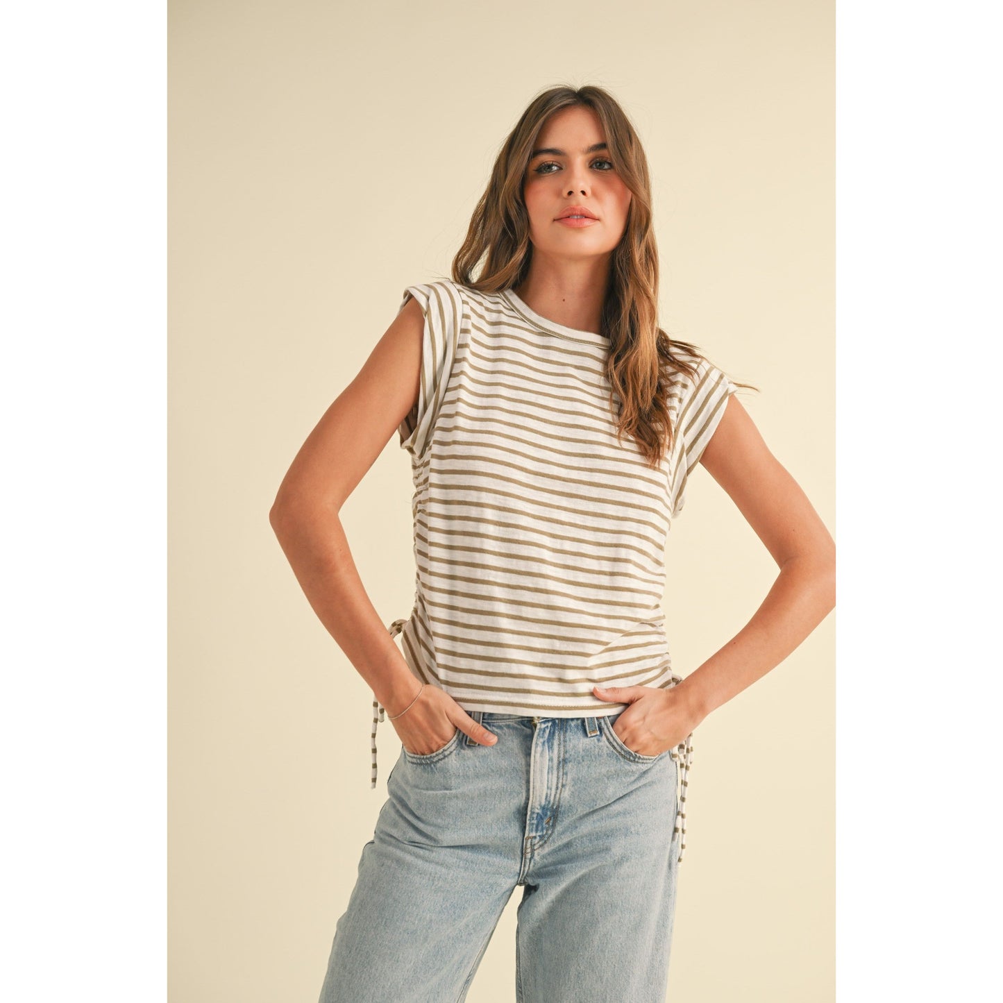 Sutton Striped Cinch Tee