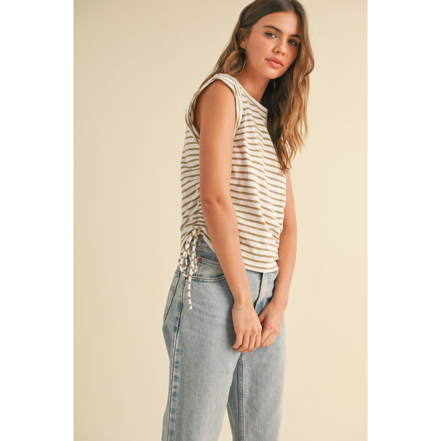 Sutton Striped Cinch Tee