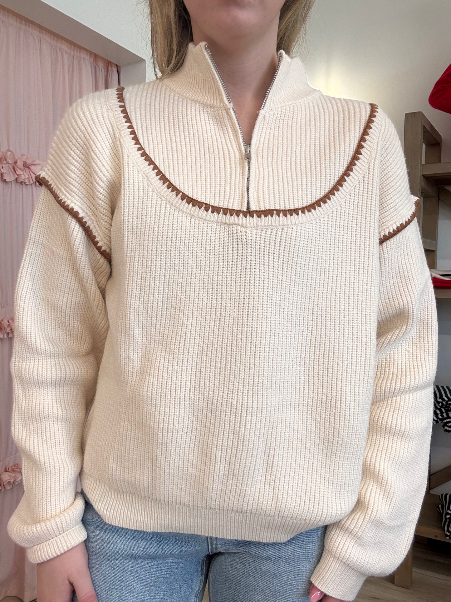 Cabin Air Half Zip Sweater