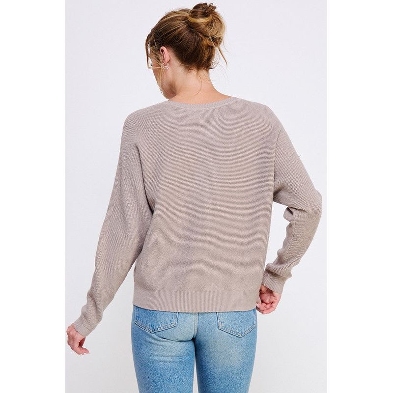 Allie Mini Waffle Texture Dolman