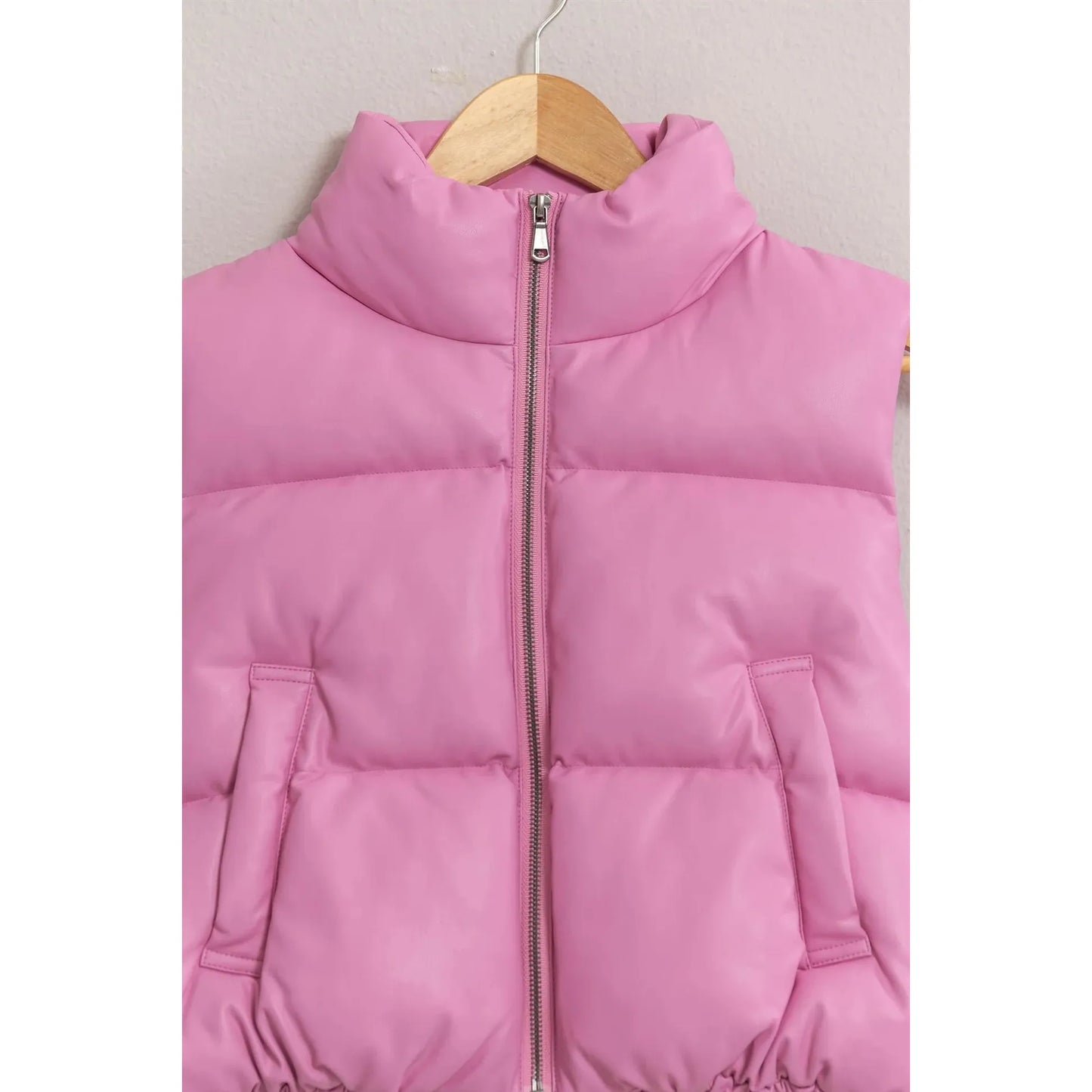 Rose Pink Puffer Vest
