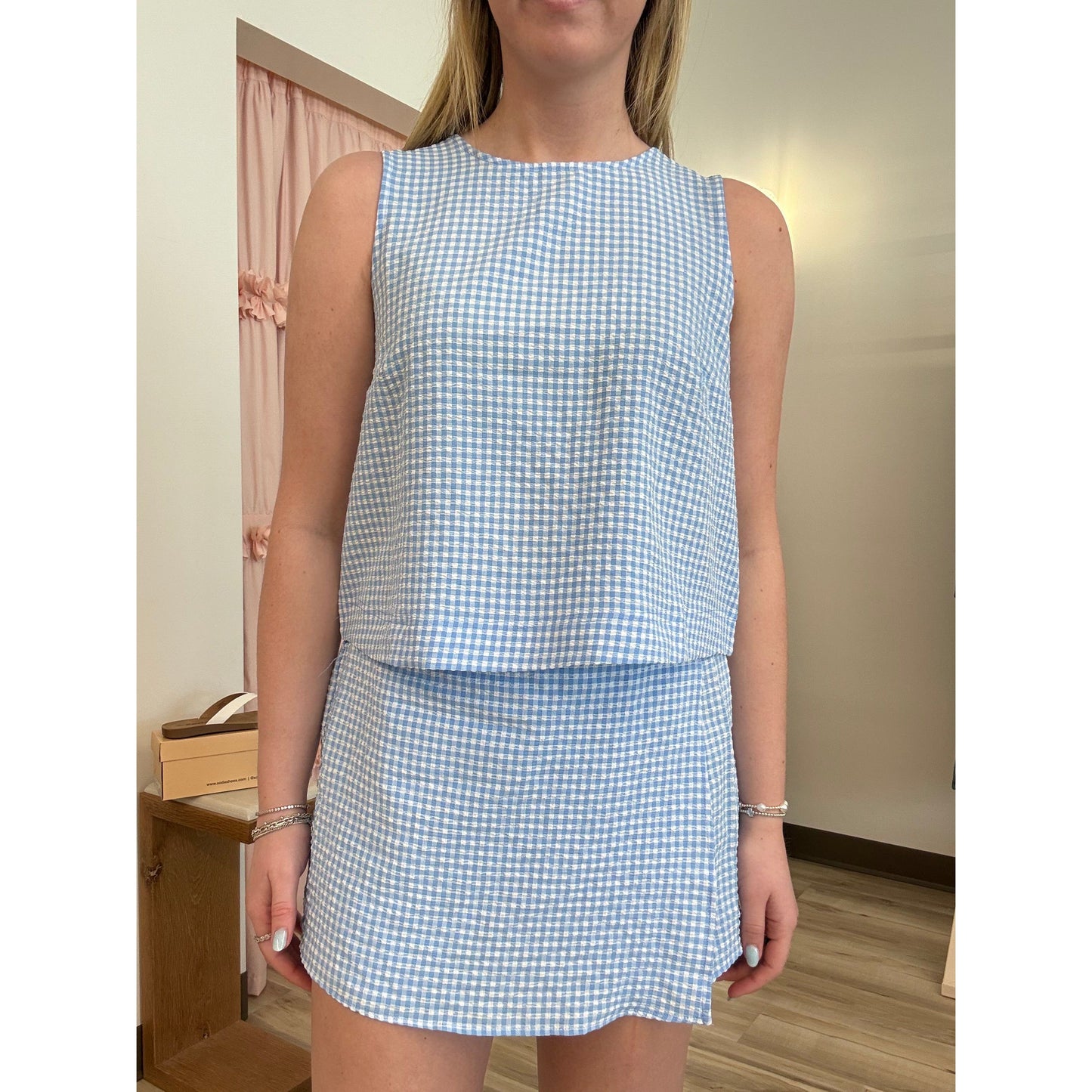 Gingham Breeze Skort Set
