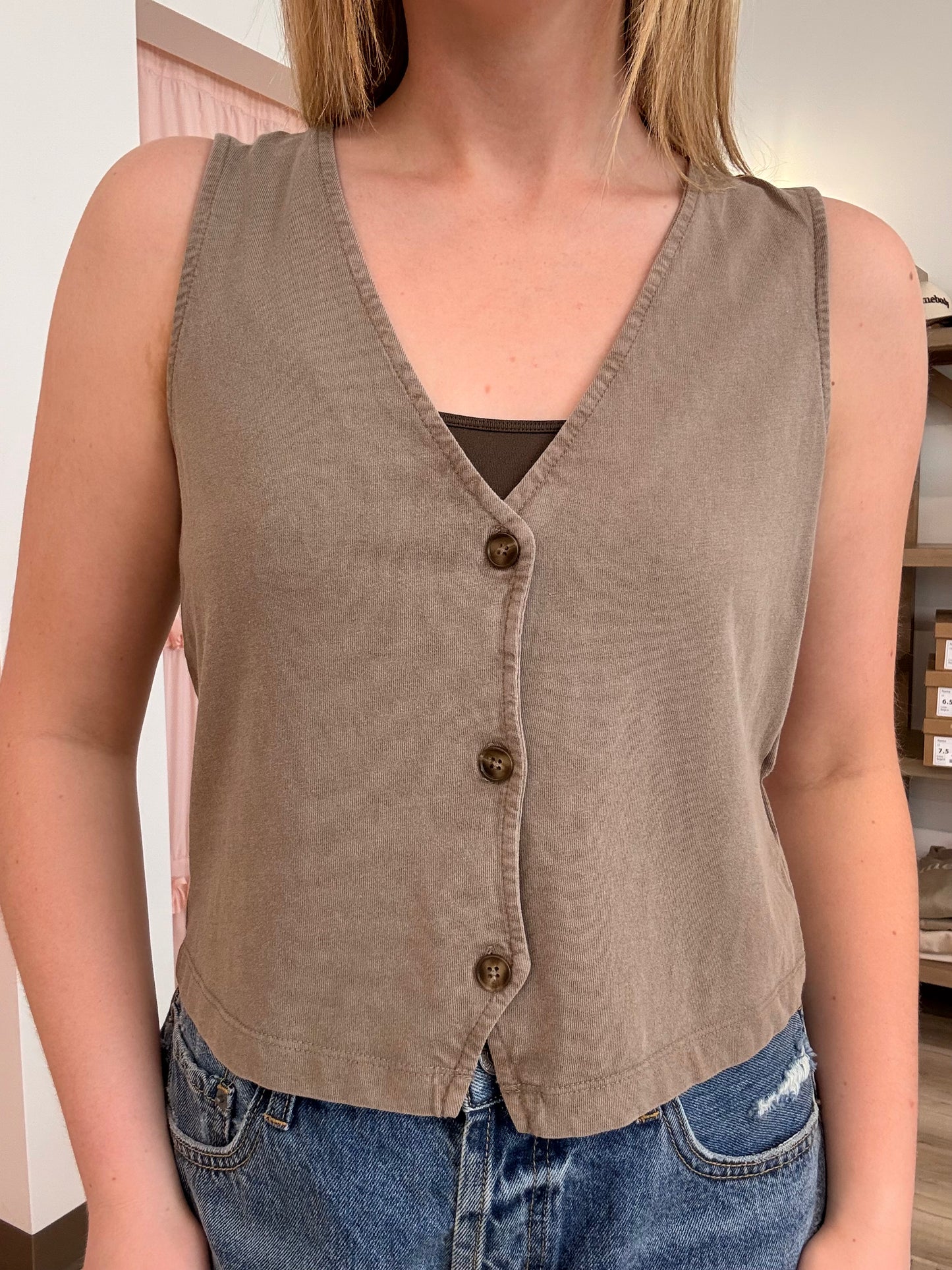 Z Supply Noelle Jersey Top – Perfectly Taupe