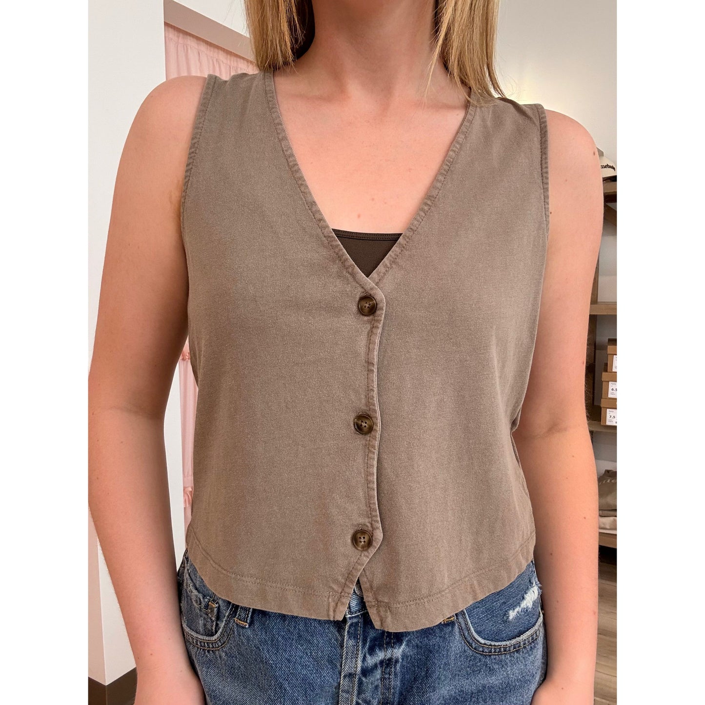 Z Supply Noelle Jersey Top – Perfectly Taupe