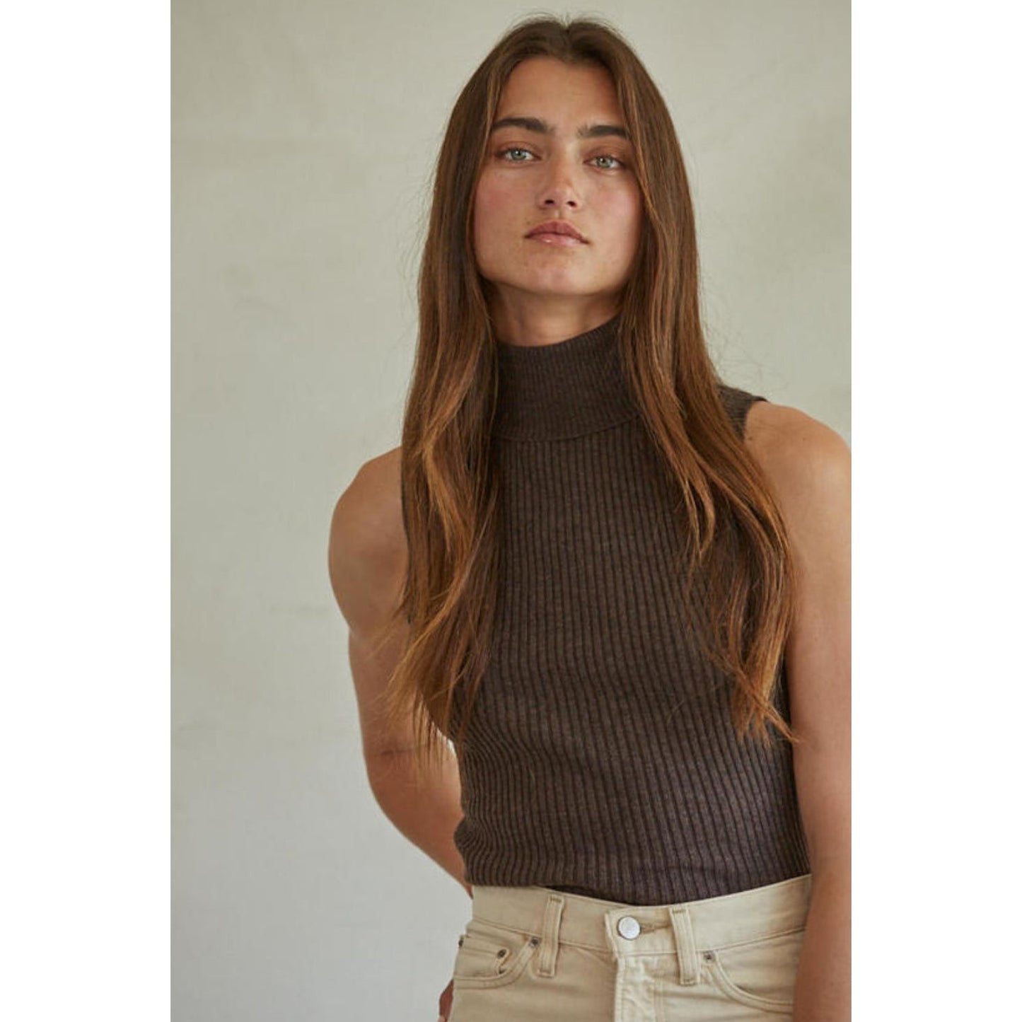 Lola Sleeveless Turtleneck Sweater