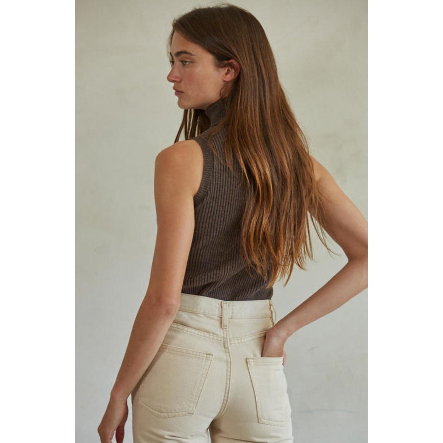 Lola Sleeveless Turtleneck Sweater