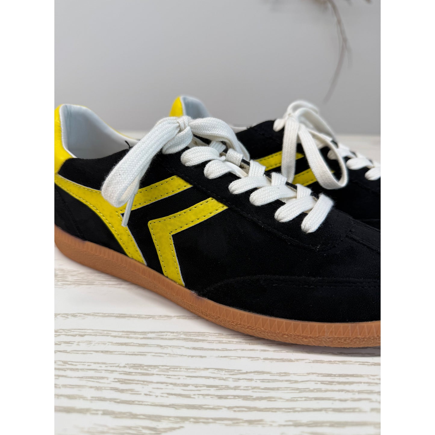 Black and Yellow Sneakers