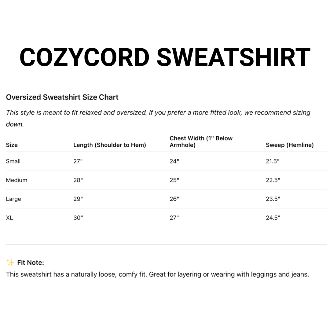 MSTM Oversized Corded Sweatshirt