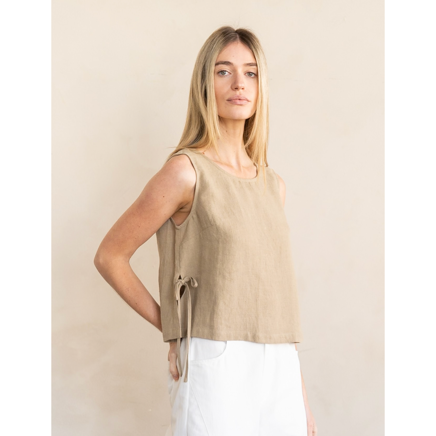 Sienna Linen Tie Top
