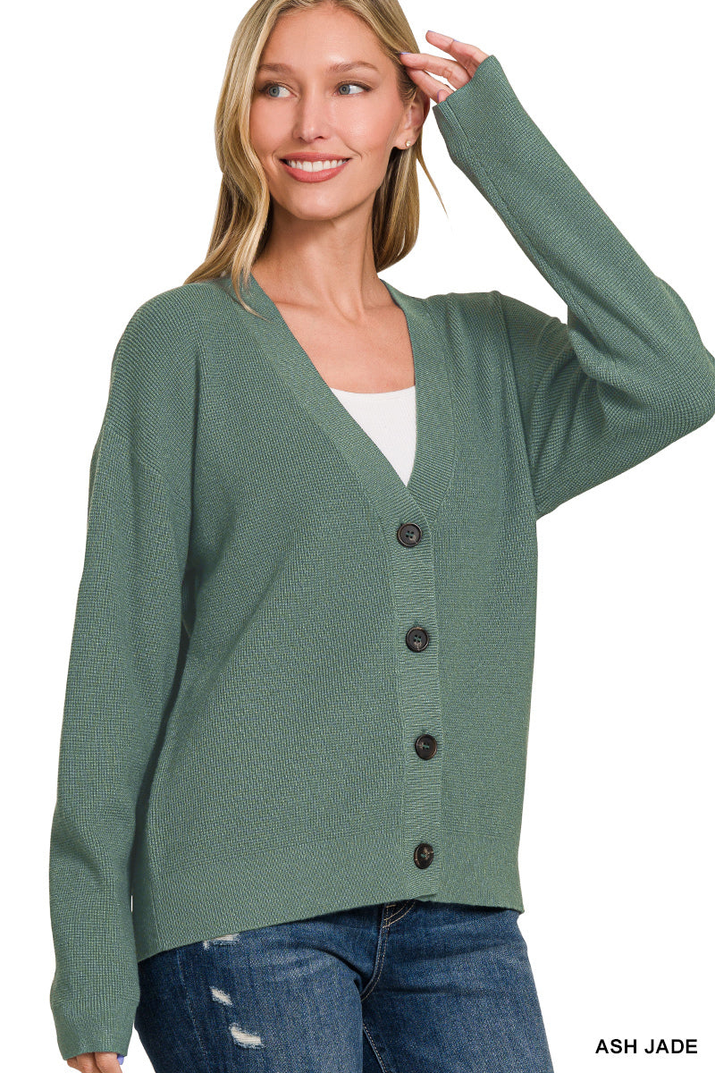 Zenana Drop Shoulder Cardigan