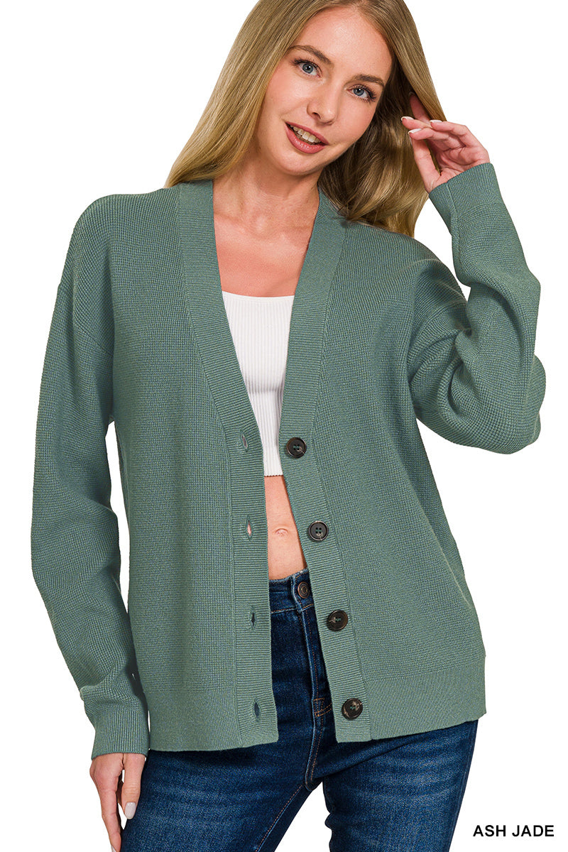 Zenana Drop Shoulder Cardigan