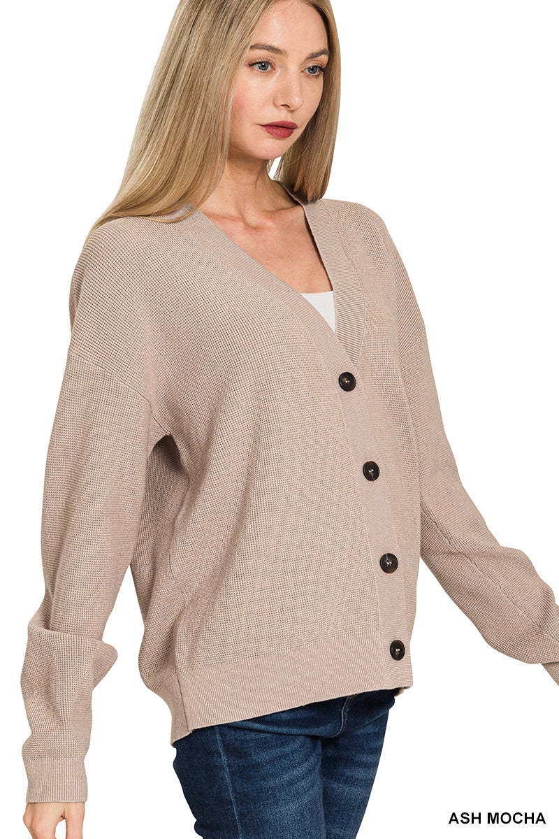Zenana Drop Shoulder Cardigan