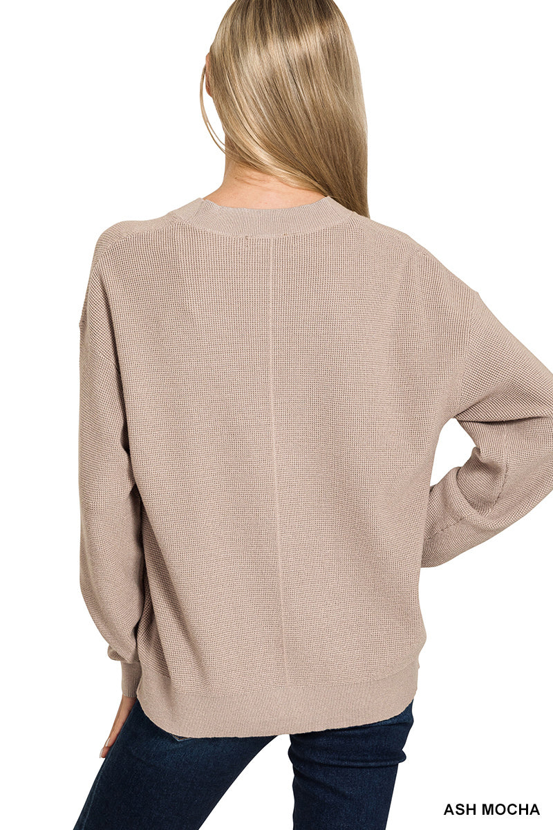 Zenana Drop Shoulder Cardigan