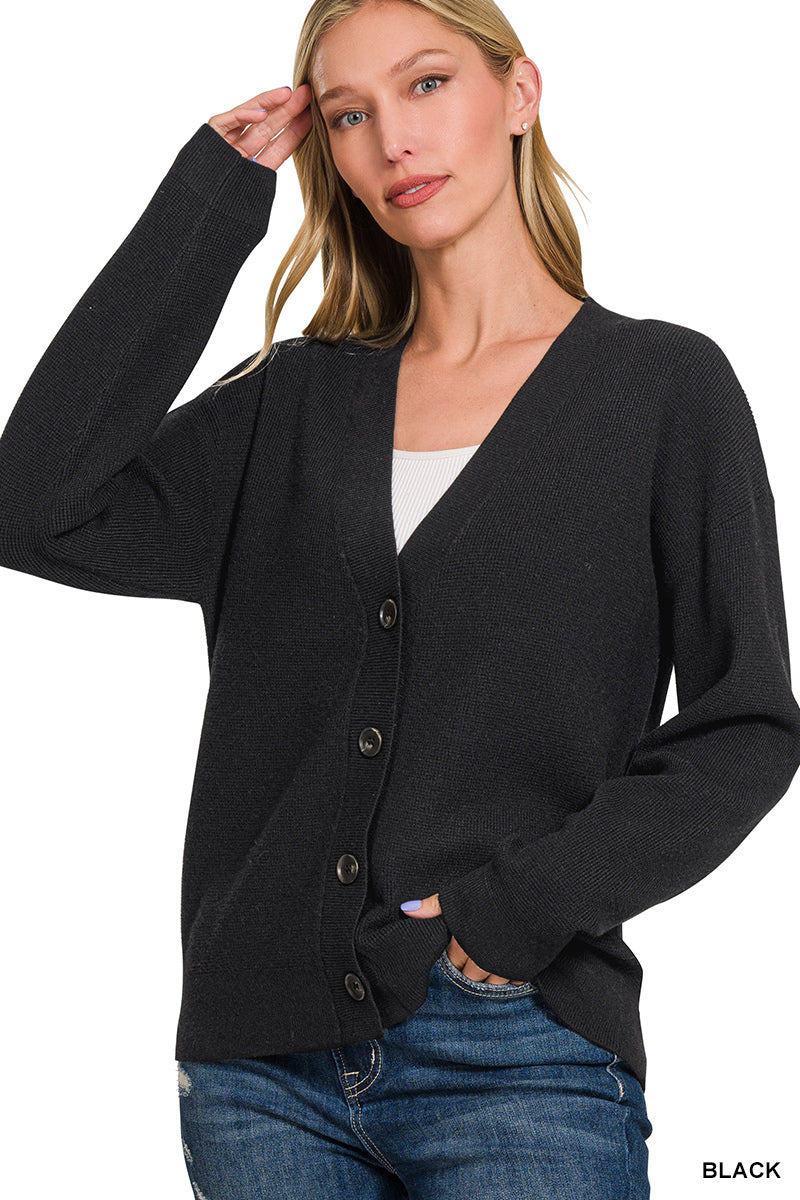 Zenana Drop Shoulder Cardigan