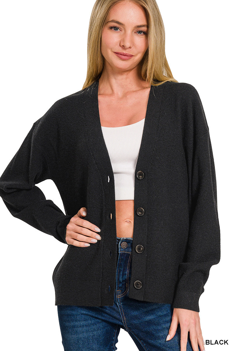 Zenana Drop Shoulder Cardigan