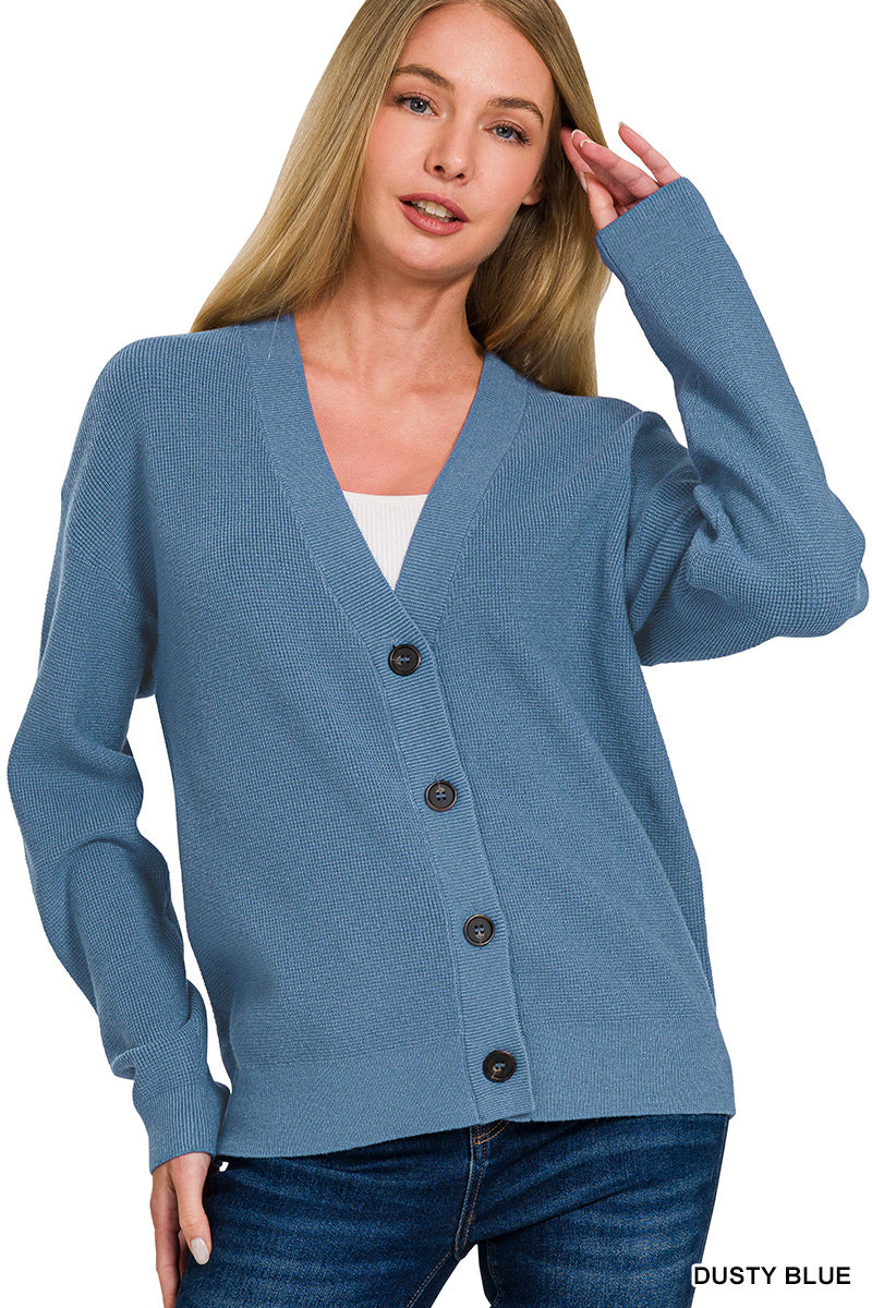 Zenana Drop Shoulder Cardigan