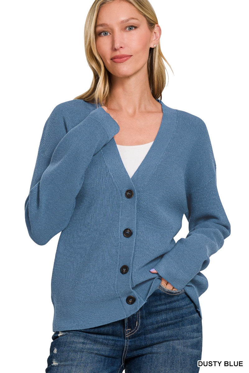 Zenana Drop Shoulder Cardigan