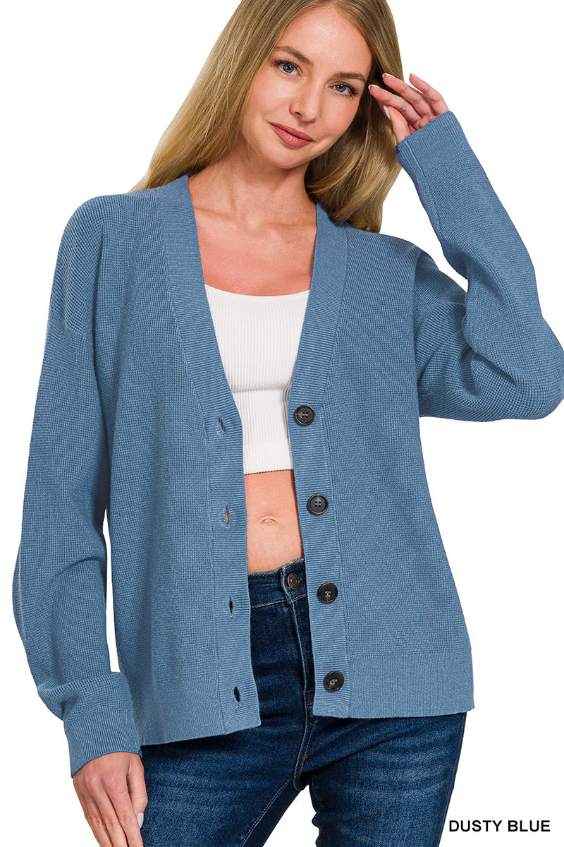 Zenana Drop Shoulder Cardigan