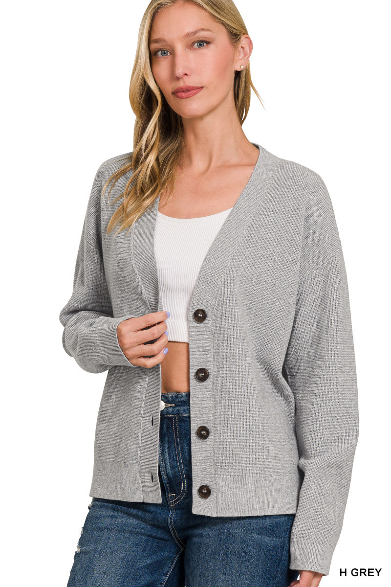 Zenana Drop Shoulder Cardigan