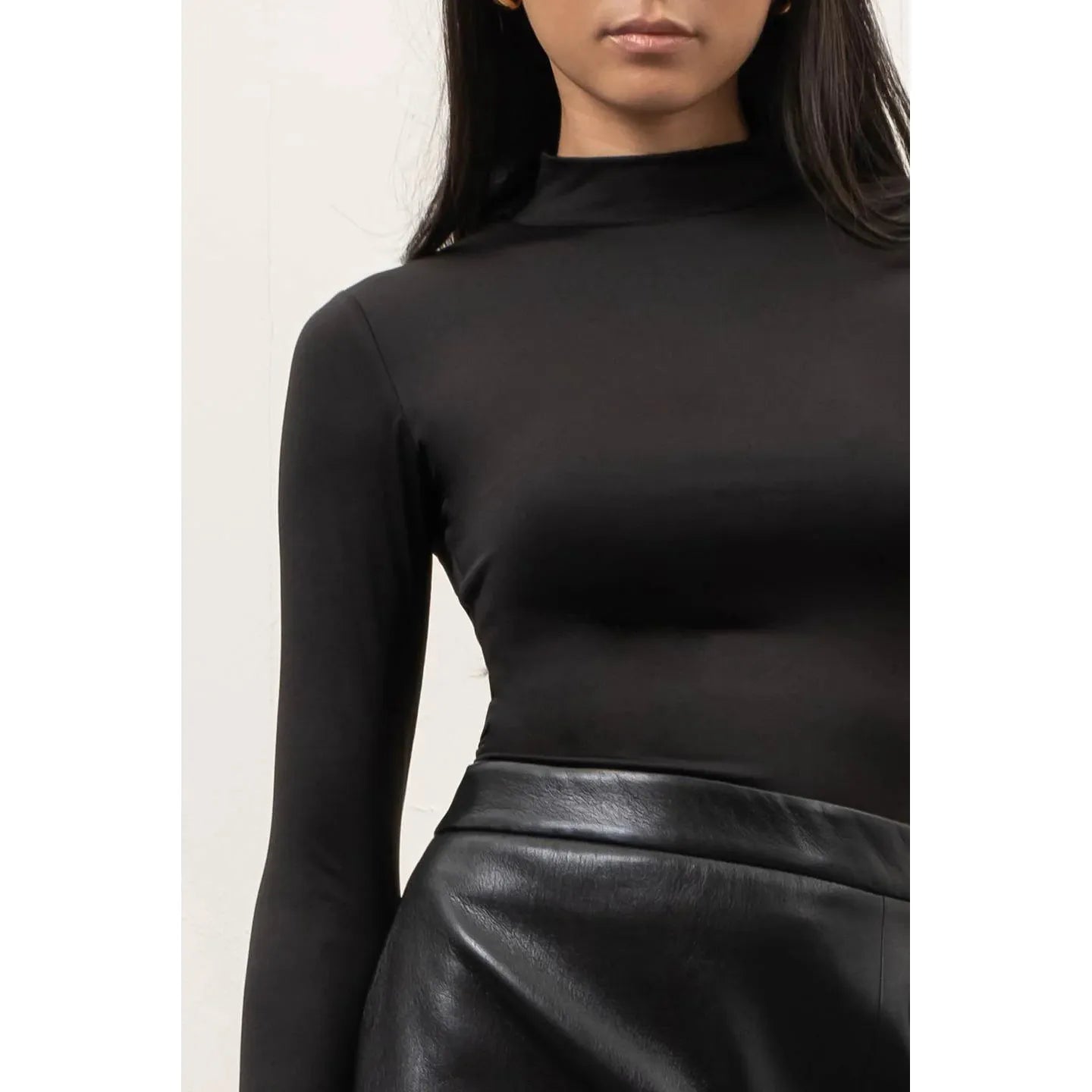 Mock Neck Long Sleeve Top
