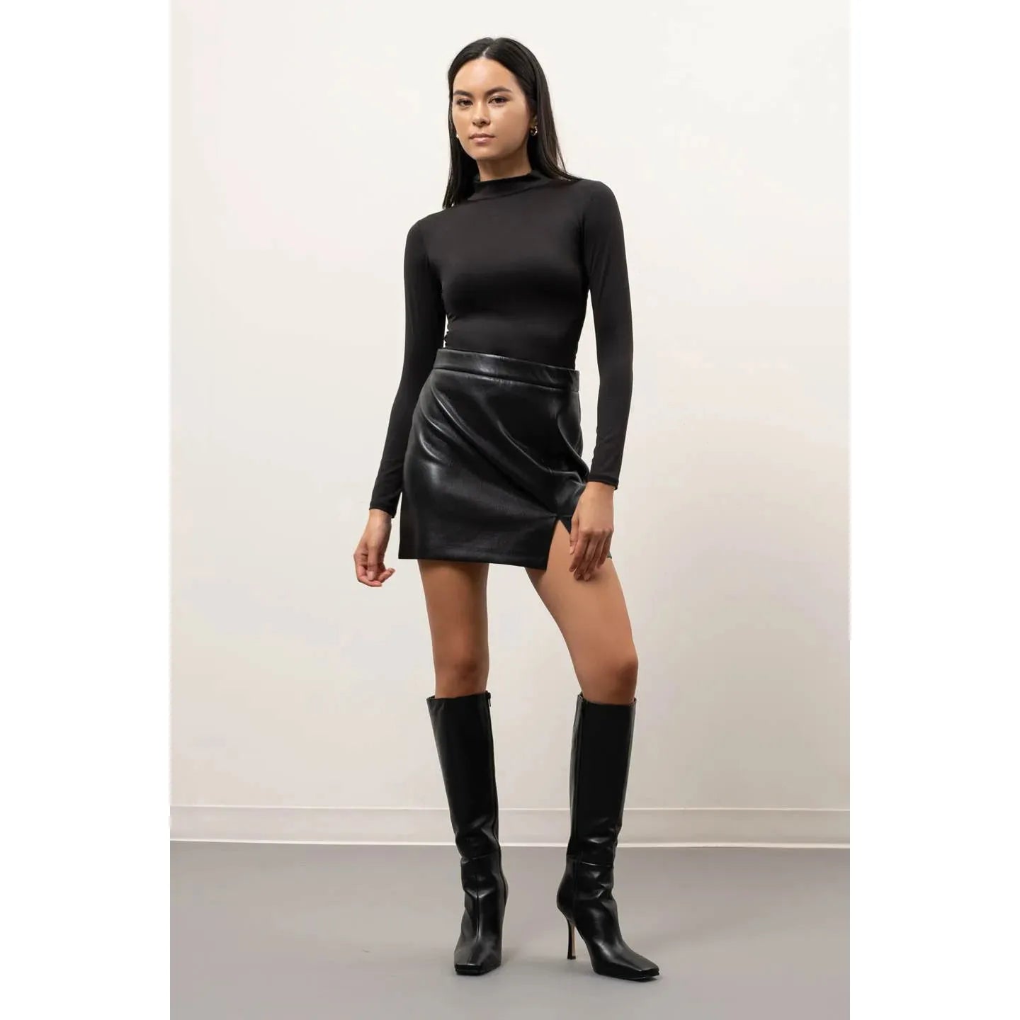 Mock Neck Long Sleeve Top