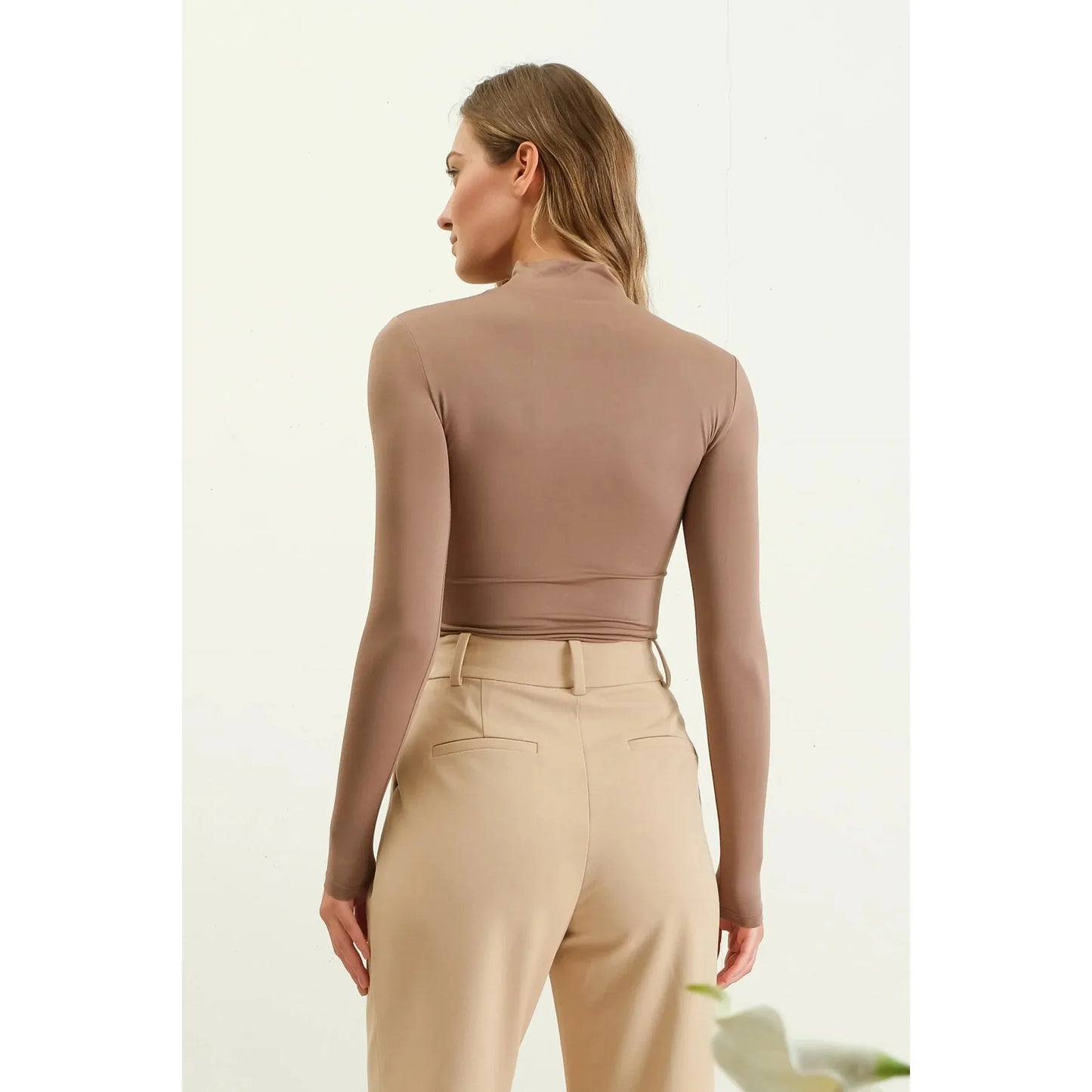Mock Neck Long Sleeve Top