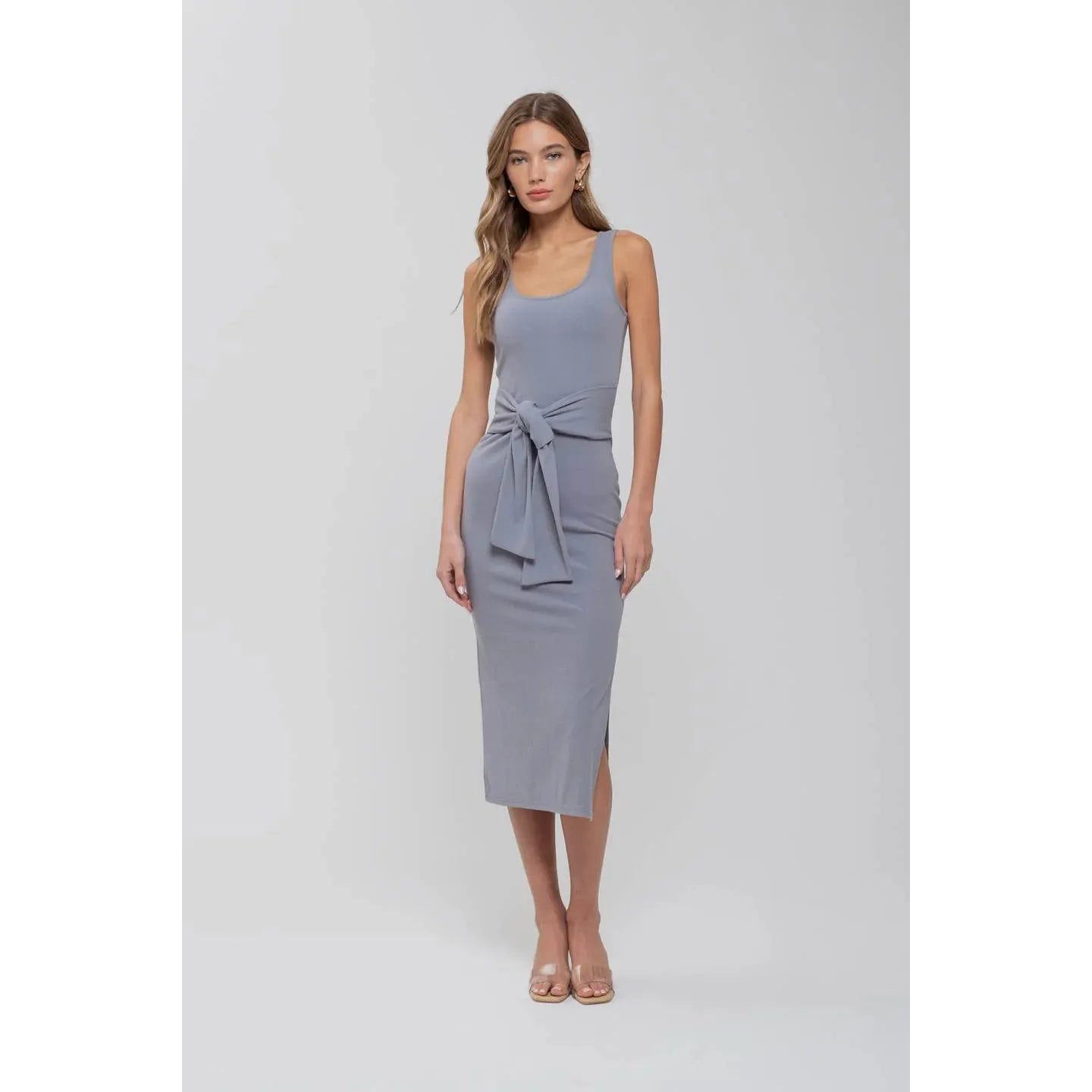 Front Tie Sweater Dress