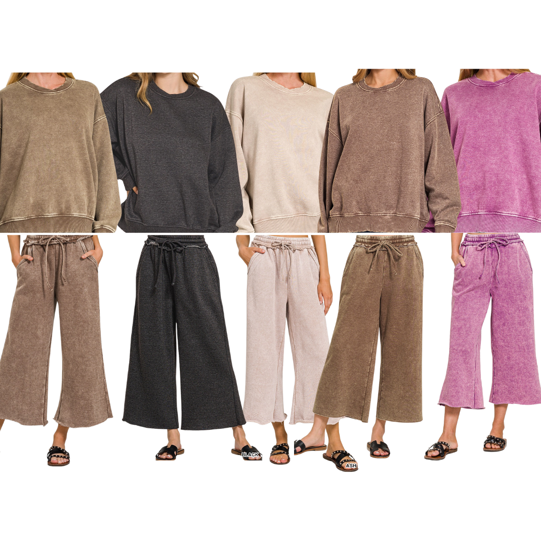Zenana Acid Wash Oversized Fleece Pullover
