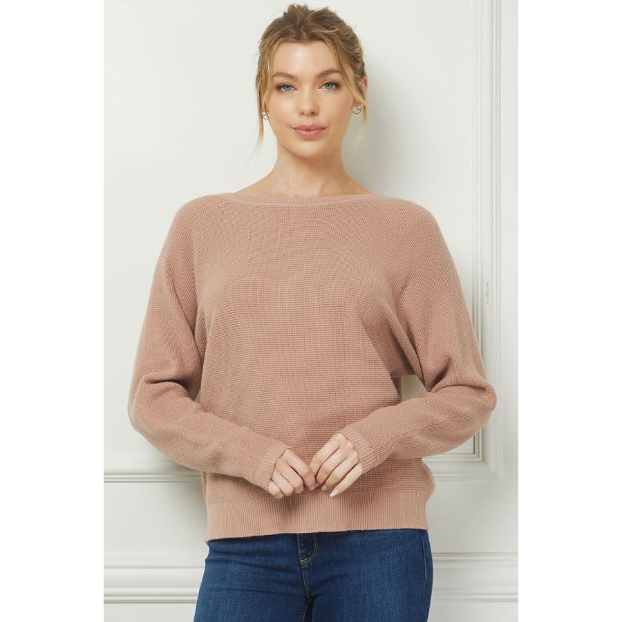 Allie Mini Waffle Texture Dolman