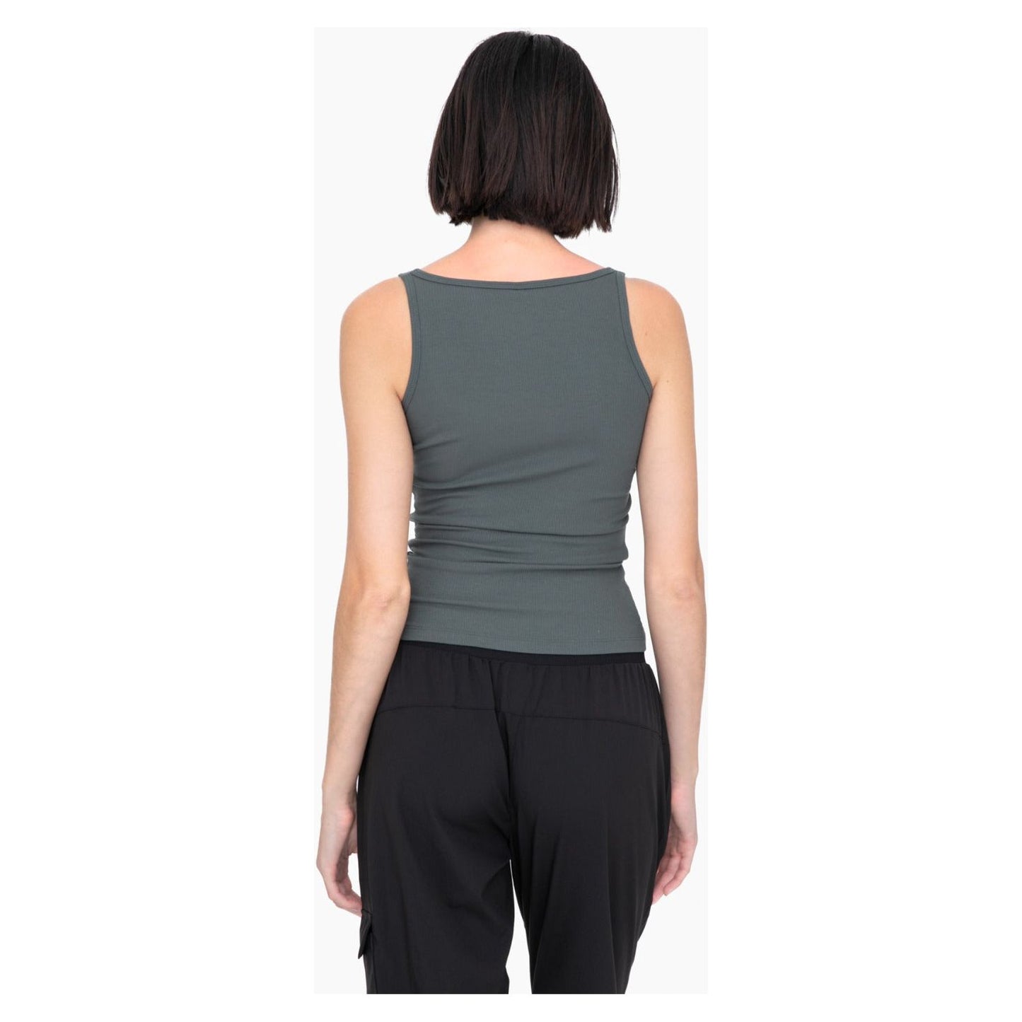 Square Neck Ribbed Tank Top