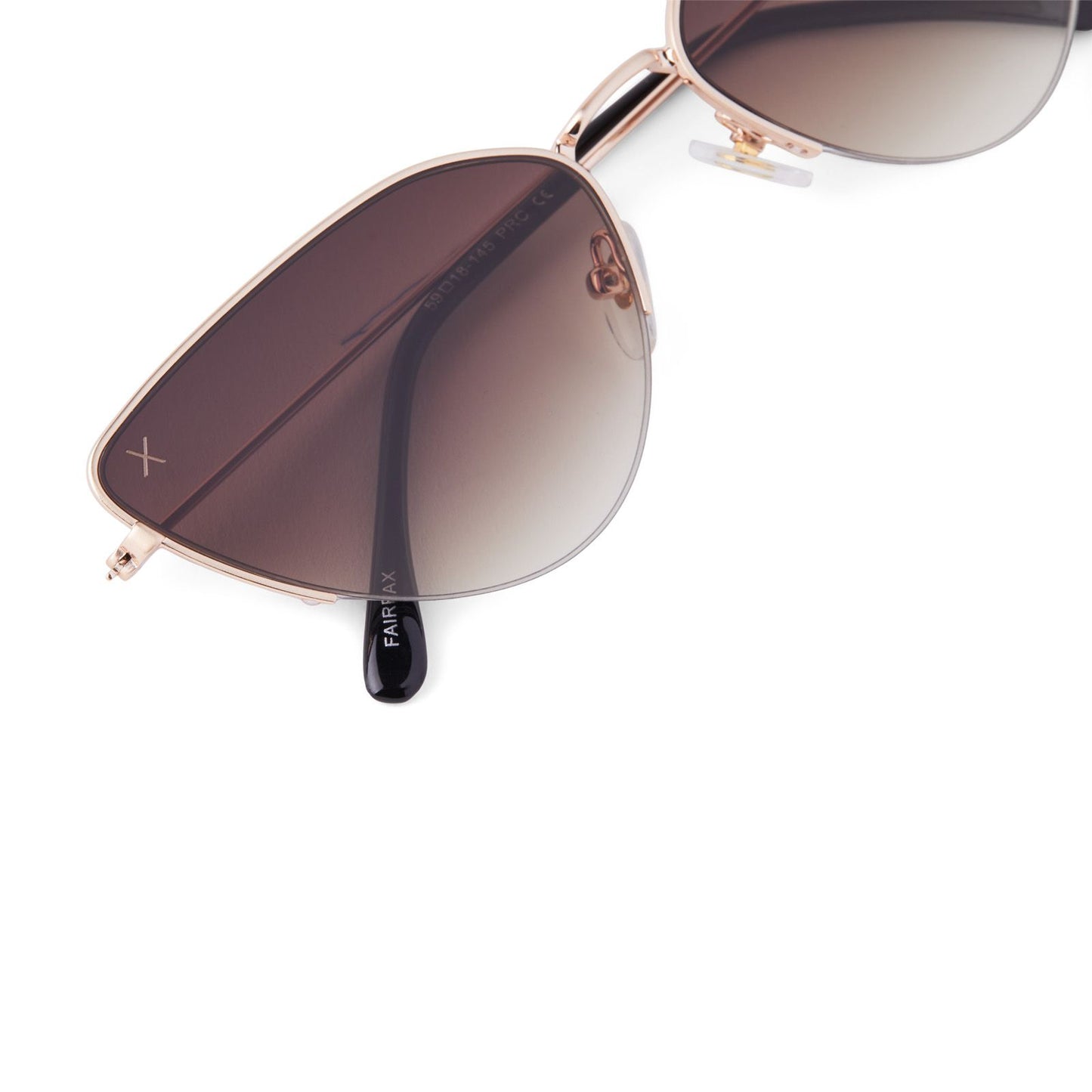 Fairfax Brushed Gold Brown Sunglasses