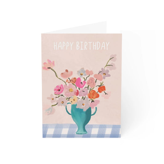 Happy Birthday Vase Card