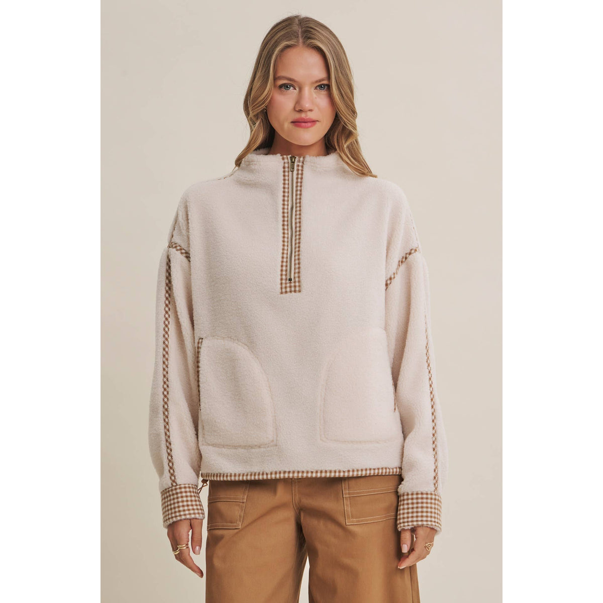 Cozy Cabin Gingham Sherpa