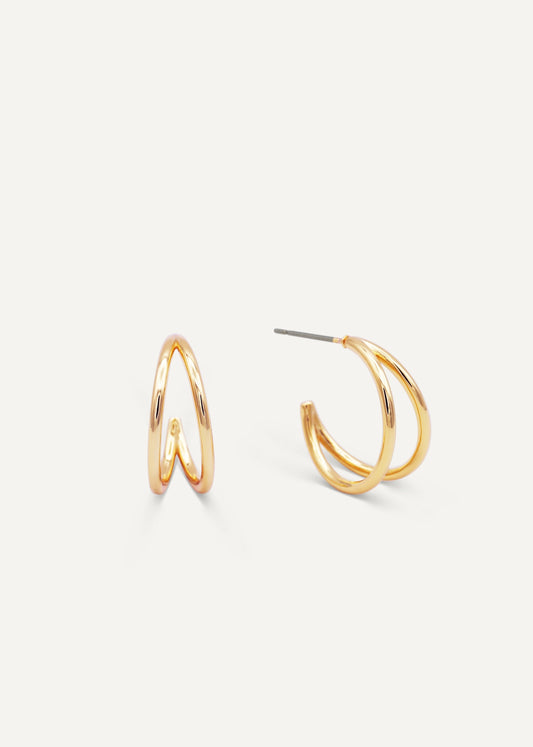Illusion Double Hoop Earrings