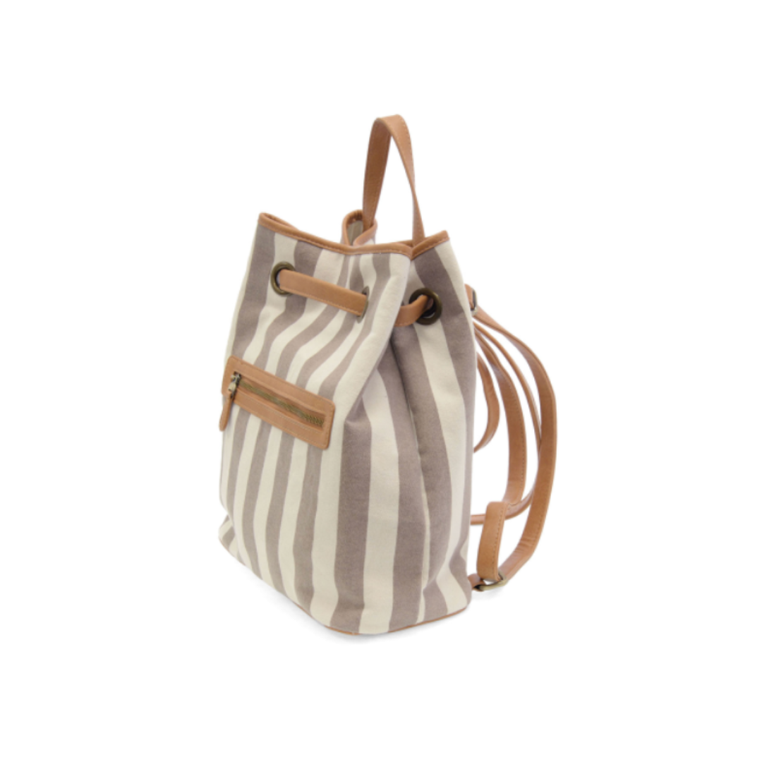 Stripe Canvas Backpack