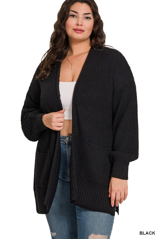 Low Gauge Waffle Cardigan