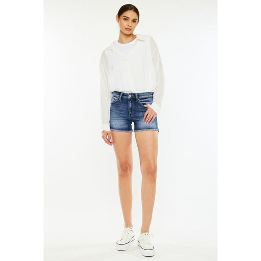 KanCan Dark Wash High Rise Shorts