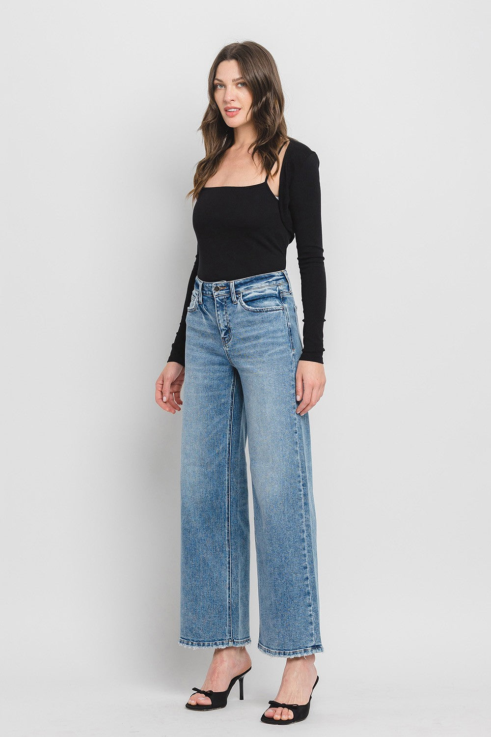 Flying Monkey High Rise Wide Leg Denim