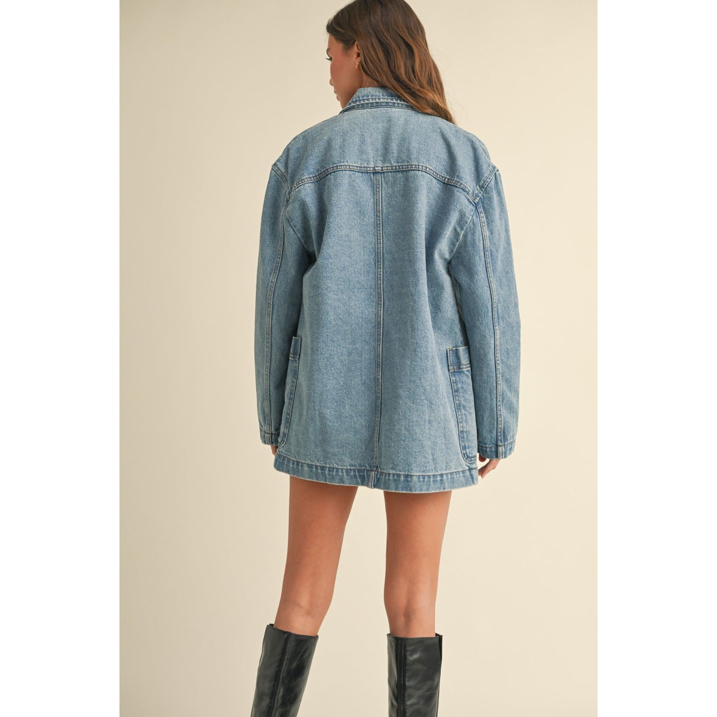 Denim Oversized Blazer